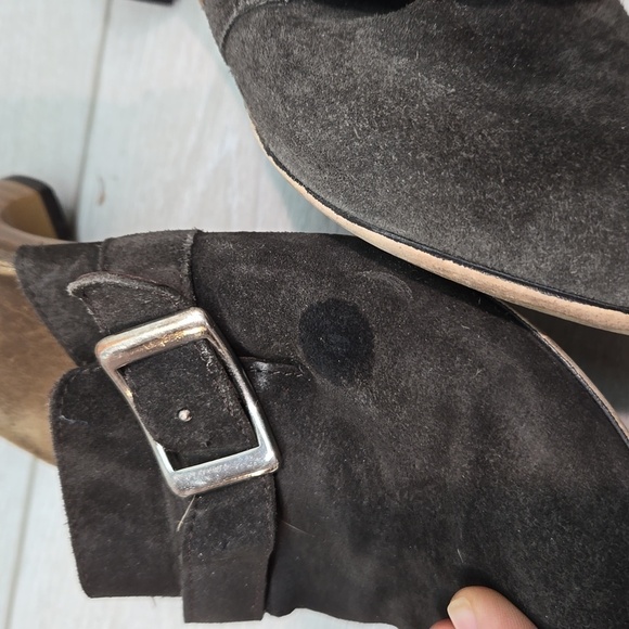 Papillio By Birkenstock Women Suede Heels Mary Jane Clog sz 38/7 - Picture 9 of 12